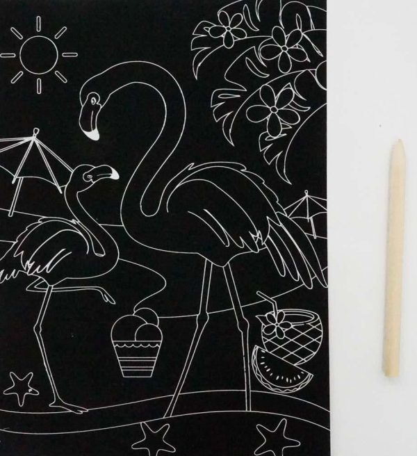 Flamingo Scratch Art Set For Discount